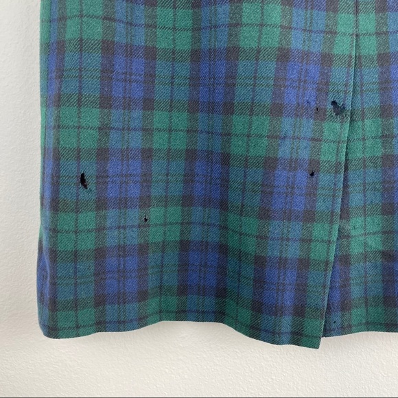 PENDLETON Vintage Plaid Blazer Skirt Suit Set C14 - Picture 15 of 16